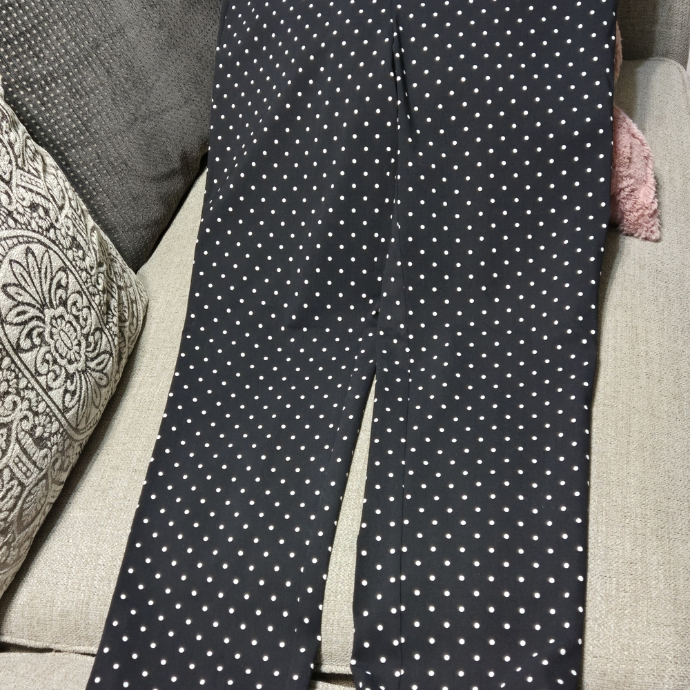 RAFAELLA Black and White Polka Dot Cropped Pants 👖